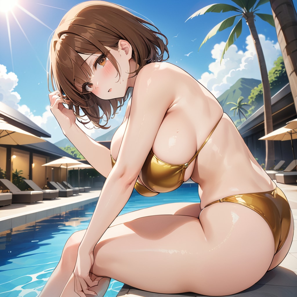 ハワイのプールサイドでの戸惑い