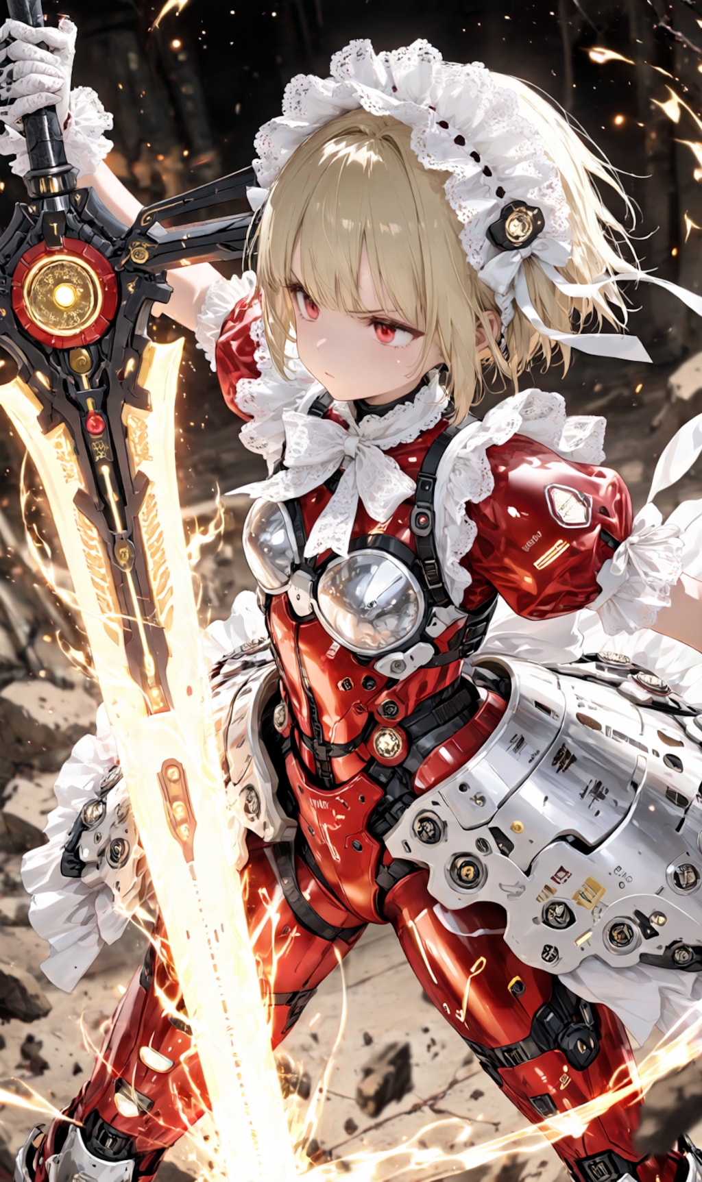 Armored Maid candy-red