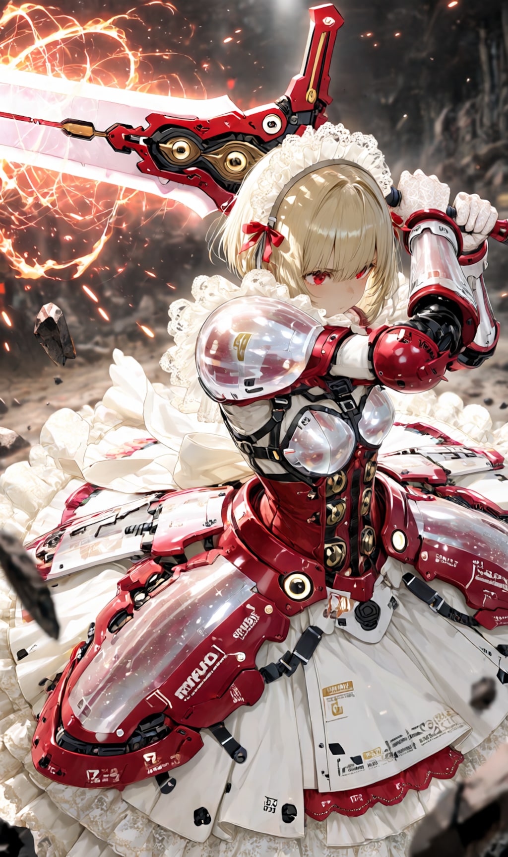 Armored Maid candy-red