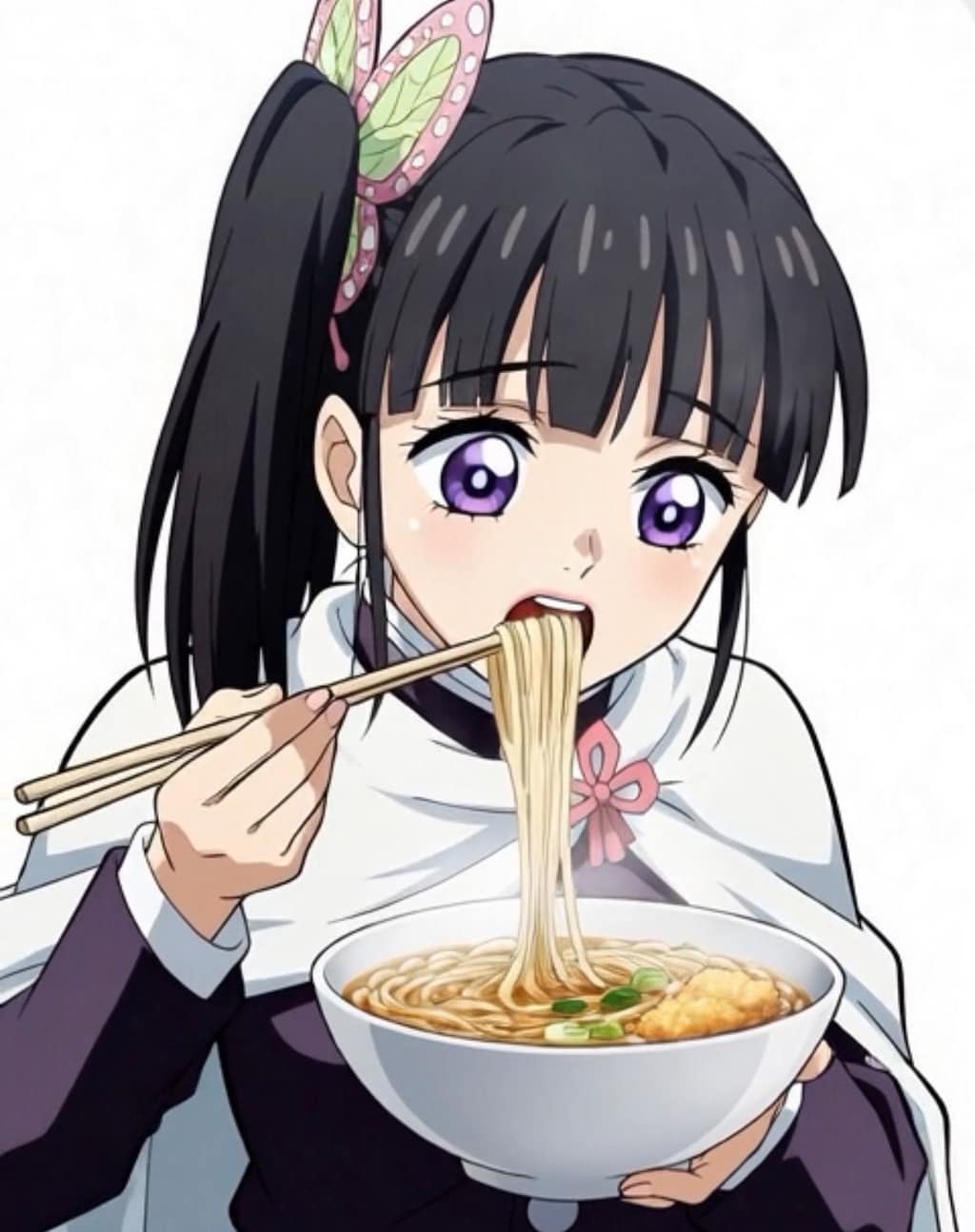うどんを食べるカナヲ
