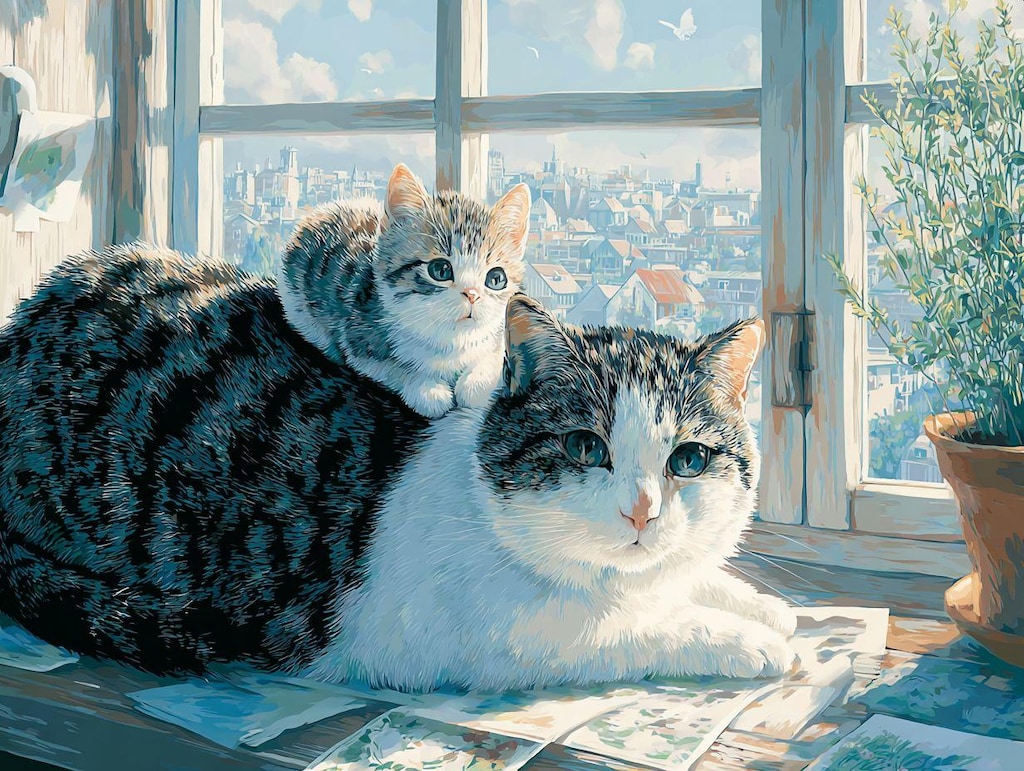 猫に猫-Midjourney編