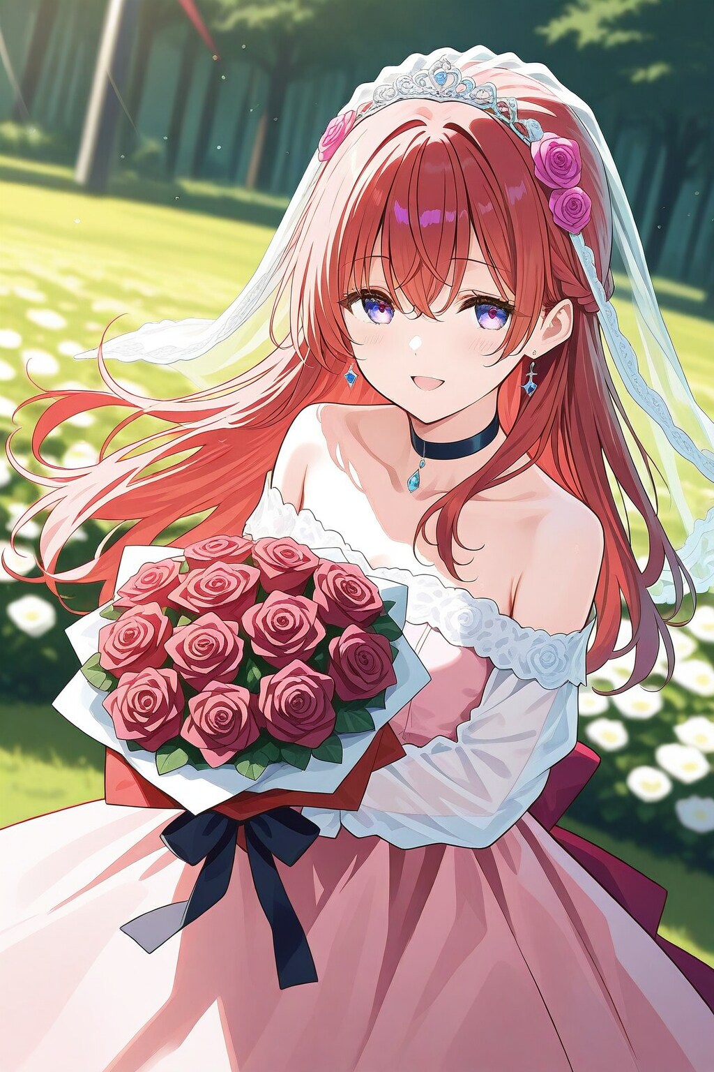 薔薇園と少女