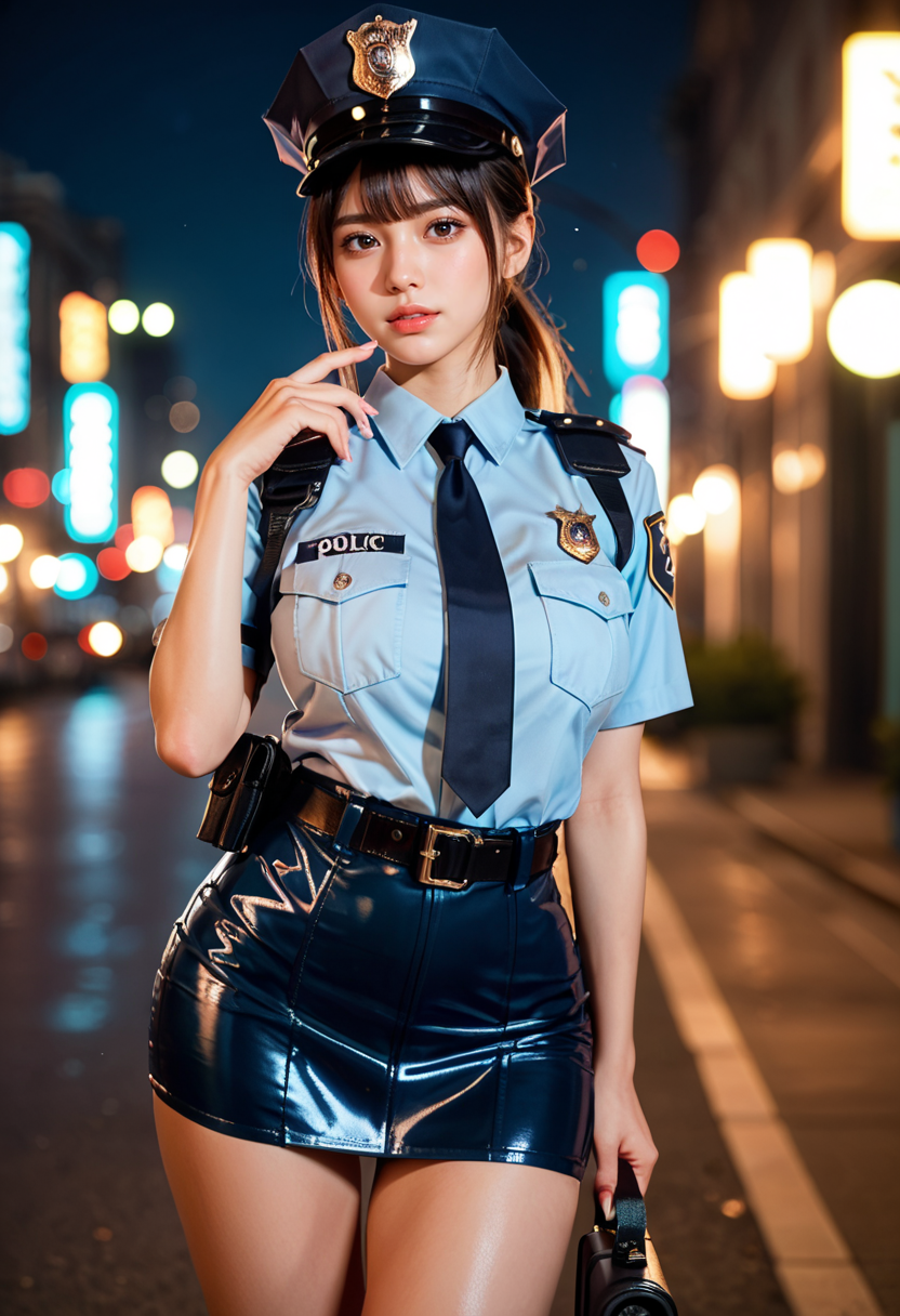 ミニスカポリス10 | の人気AIイラスト・グラビア