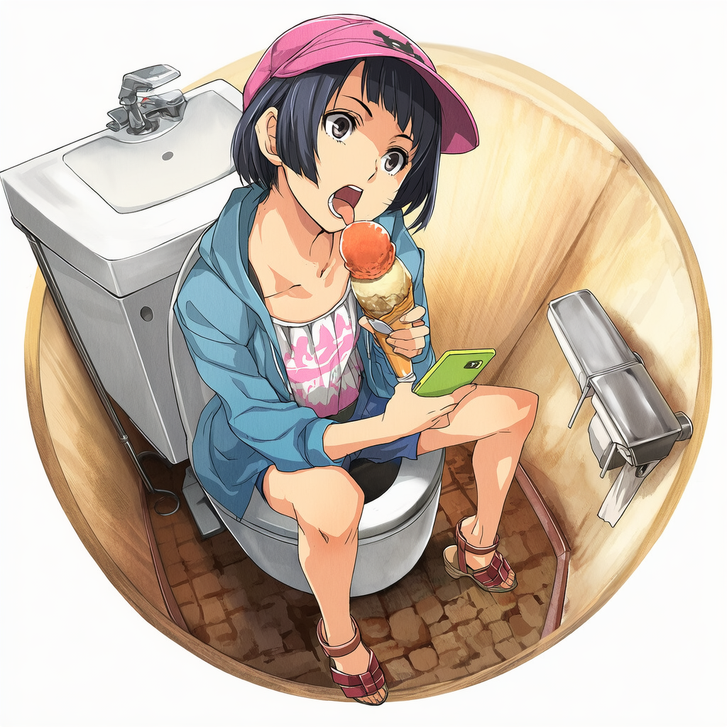 色々と忙しい女の子