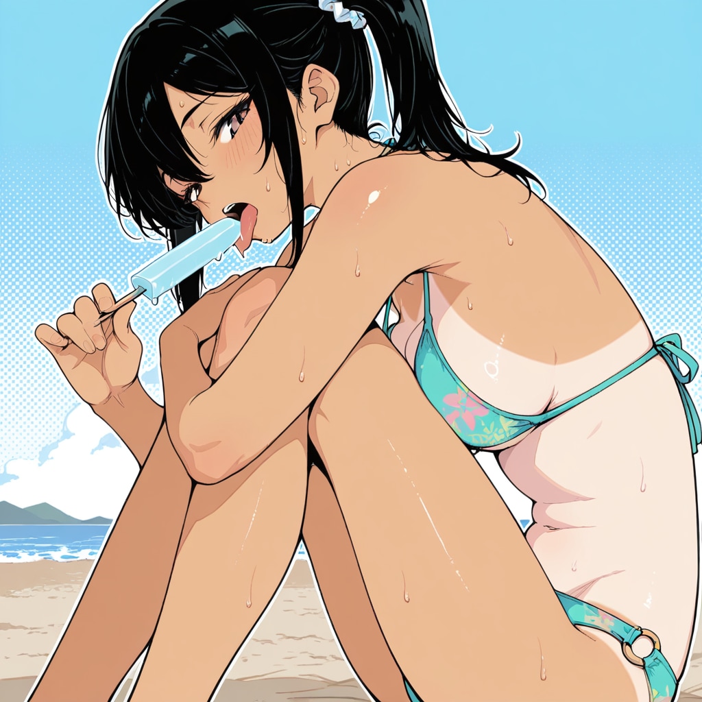 スク水の日焼け跡はアブナイが最高の夏コーデだと思います