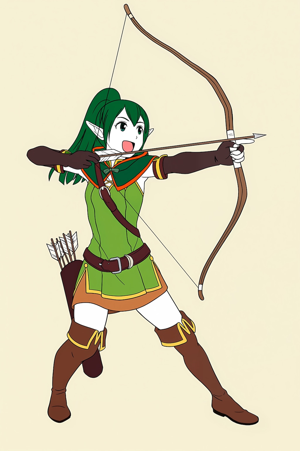 Animaのモデルによる弓の描き方比較