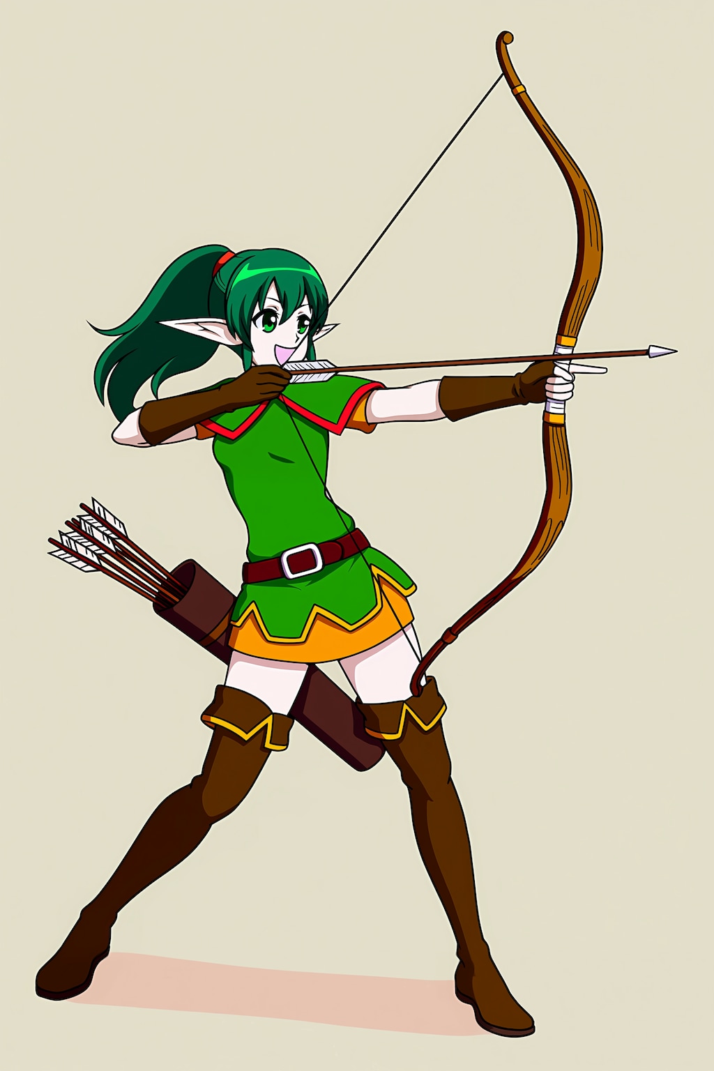 Animaのモデルによる弓の描き方比較