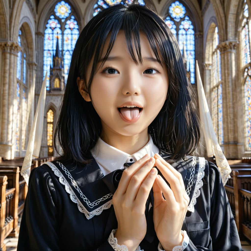 今日はシスターです。讃美歌を歌います。