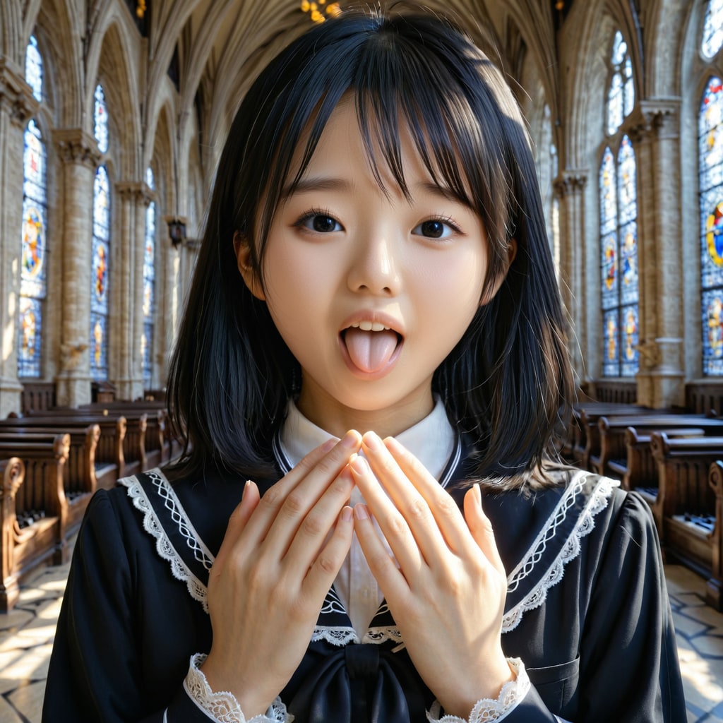 今日はシスターです。讃美歌を歌います。