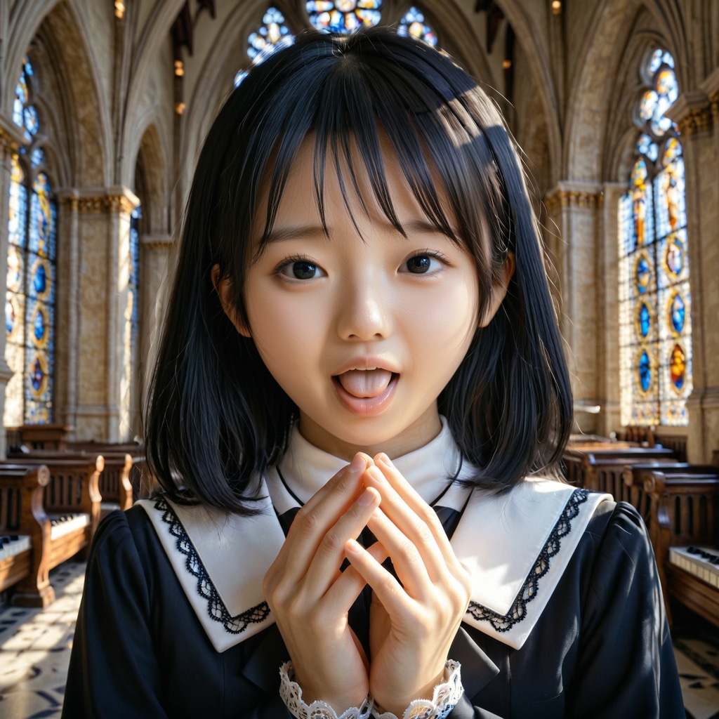 今日はシスターです。讃美歌を歌います。