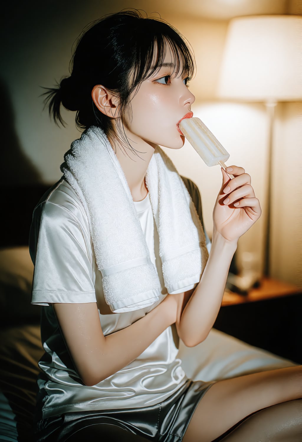 風呂前の一服中（アイス）