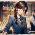 眼鏡三つ編みバーテンダーさん ／ 眼鏡三つ編み 7枚目