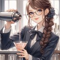 眼鏡三つ編みバーテンダーさん ／ 眼鏡三つ編み 8枚目