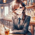 眼鏡三つ編みバーテンダーさん ／ 眼鏡三つ編み 3枚目