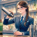 眼鏡三つ編みバーテンダーさん ／ 眼鏡三つ編み 10枚目