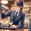 眼鏡三つ編みバーテンダーさん ／ 眼鏡三つ編み 2枚目