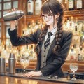 眼鏡三つ編みバーテンダーさん ／ 眼鏡三つ編み 9枚目