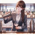 眼鏡三つ編みバーテンダーさん ／ 眼鏡三つ編み 4枚目