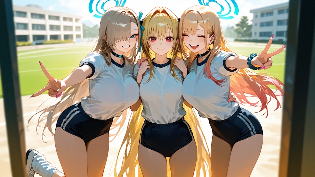 金髪ギャル３人