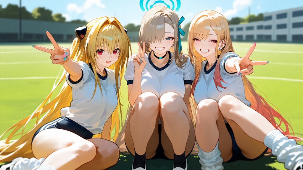 金髪ギャル３人