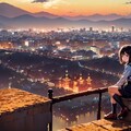 古都の少女と夕暮れ 11枚目