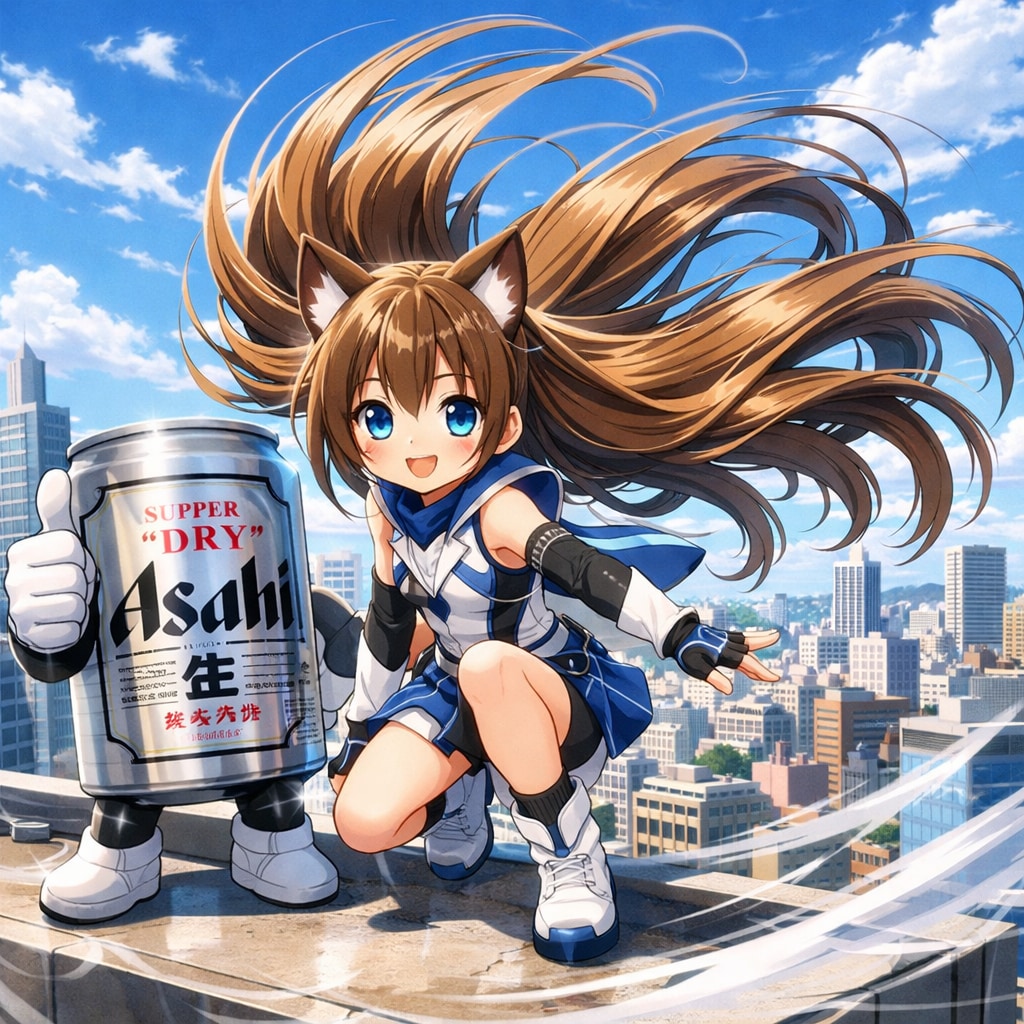 風のヒーローな小さな女の子