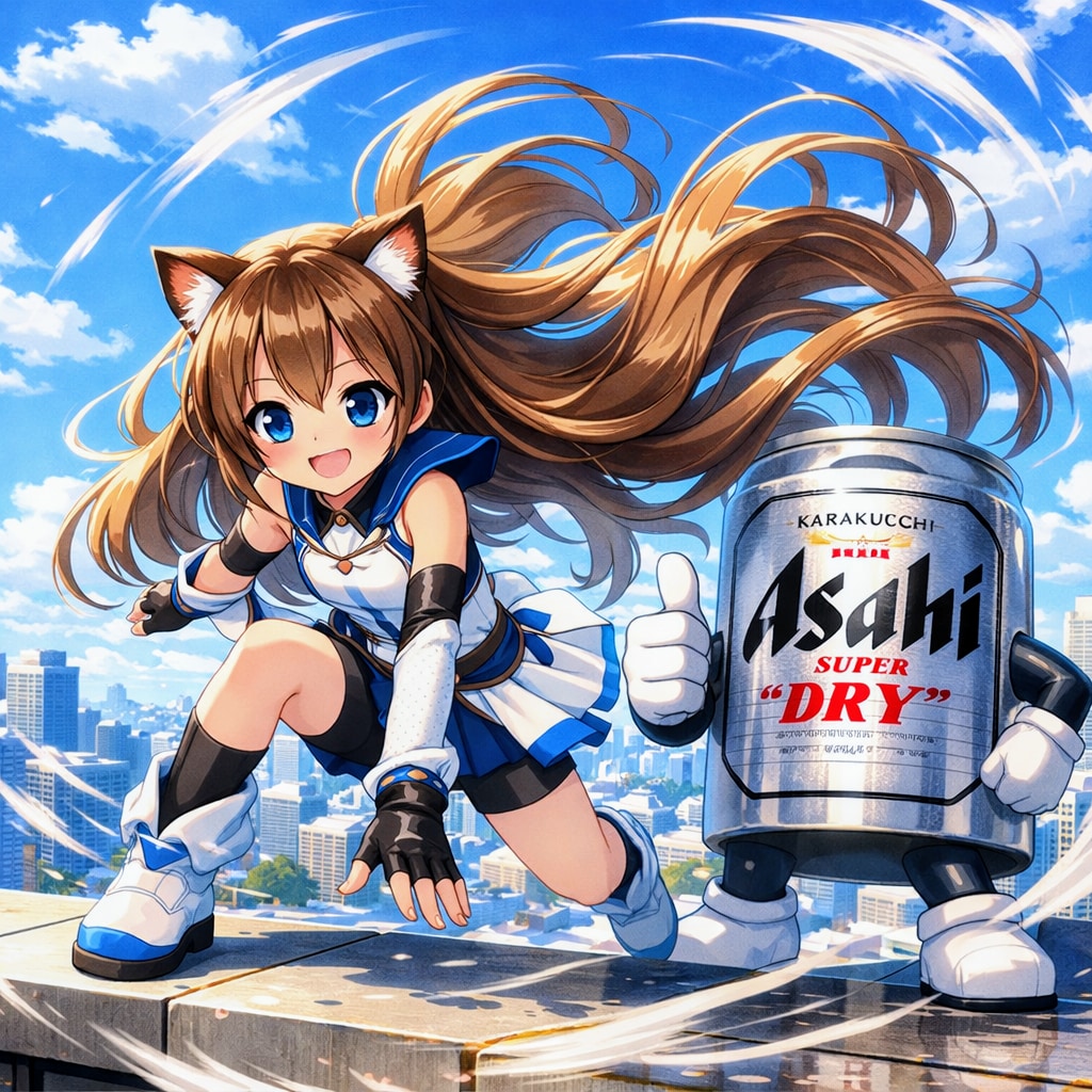 風のヒーローな小さな女の子