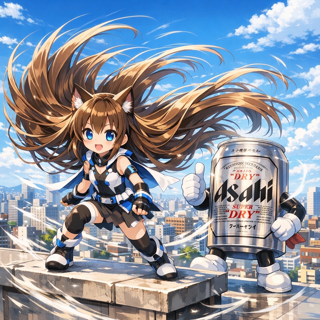 風のヒーローな小さな女の子