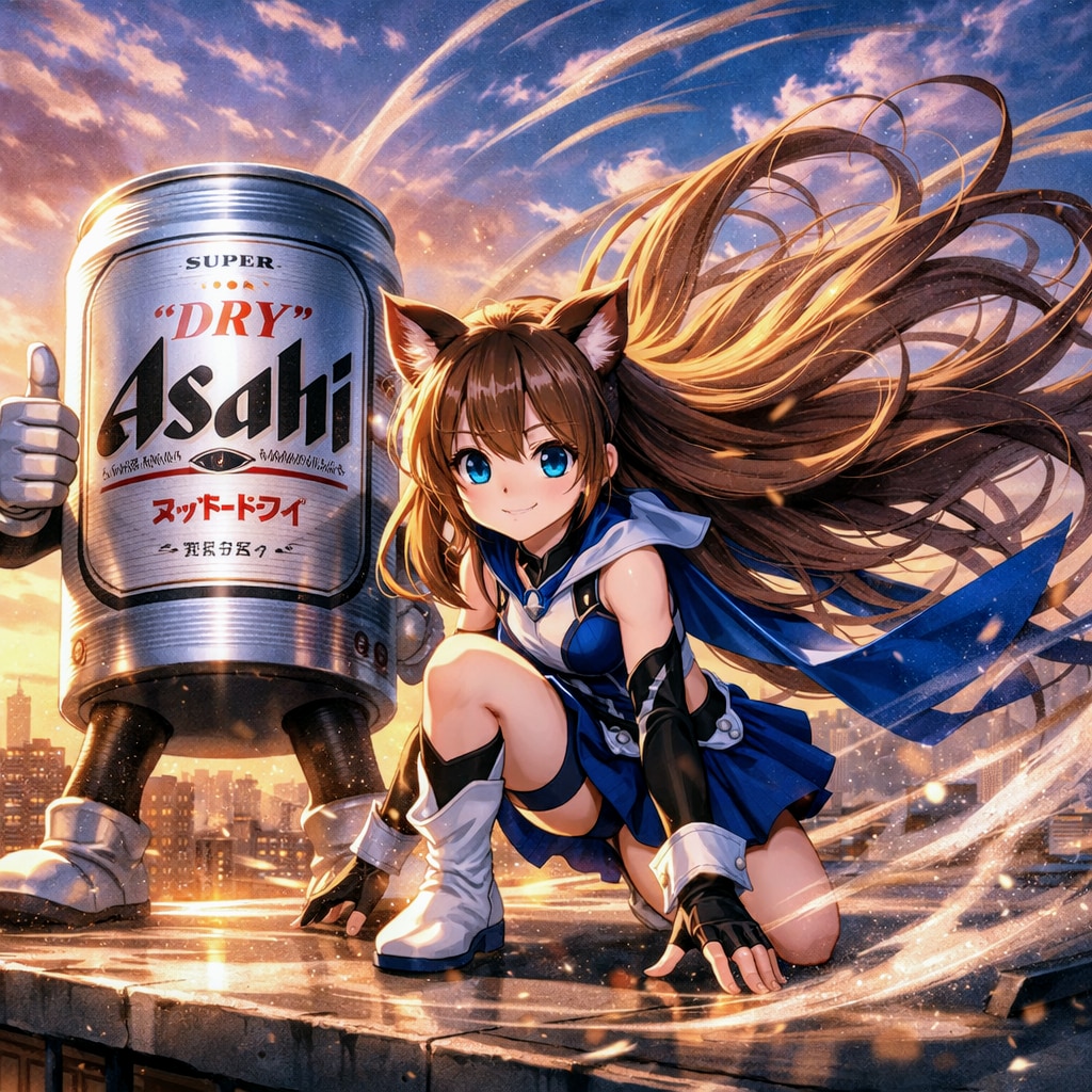 風のヒーローな小さな女の子