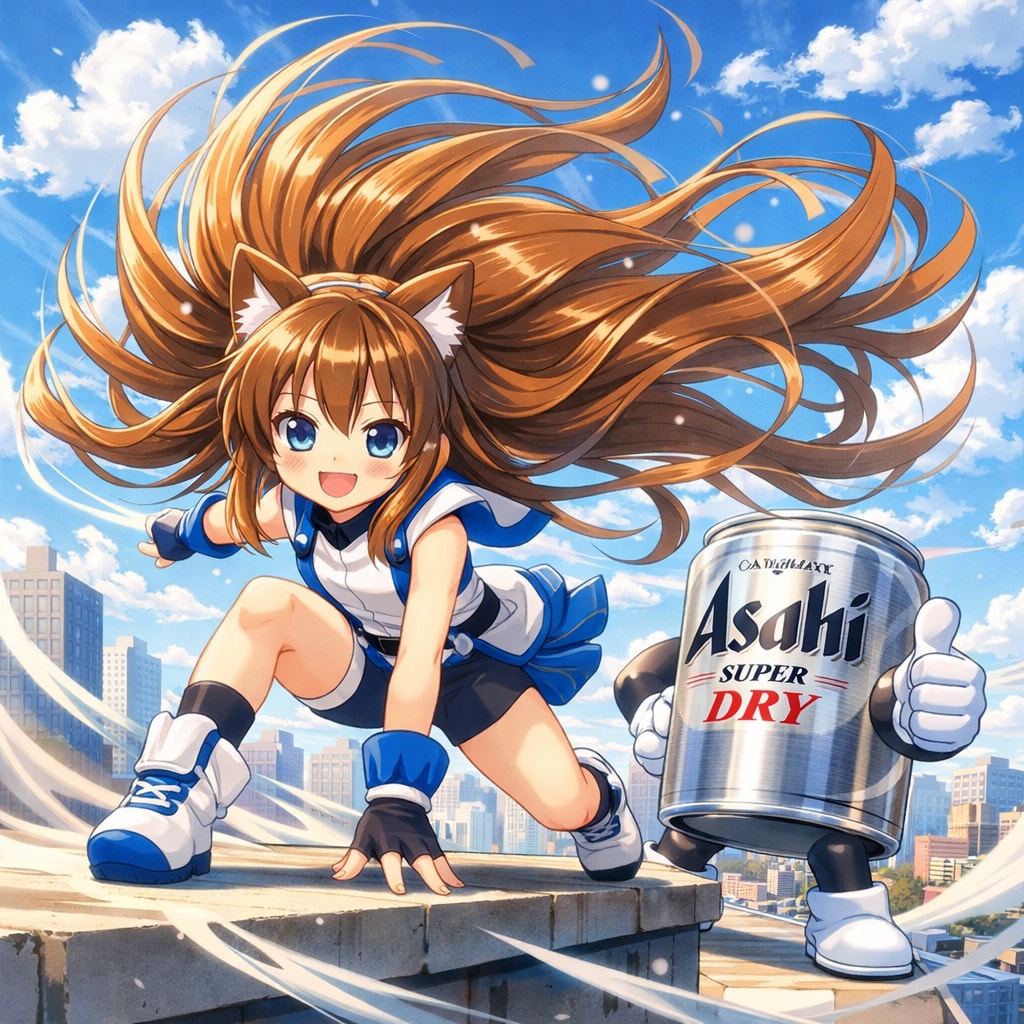 風のヒーローな小さな女の子