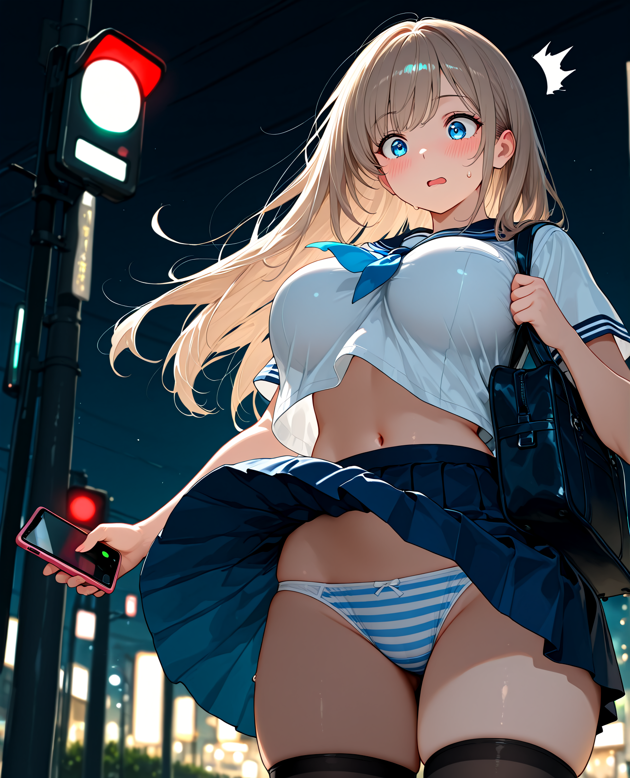 夜のパンチラ