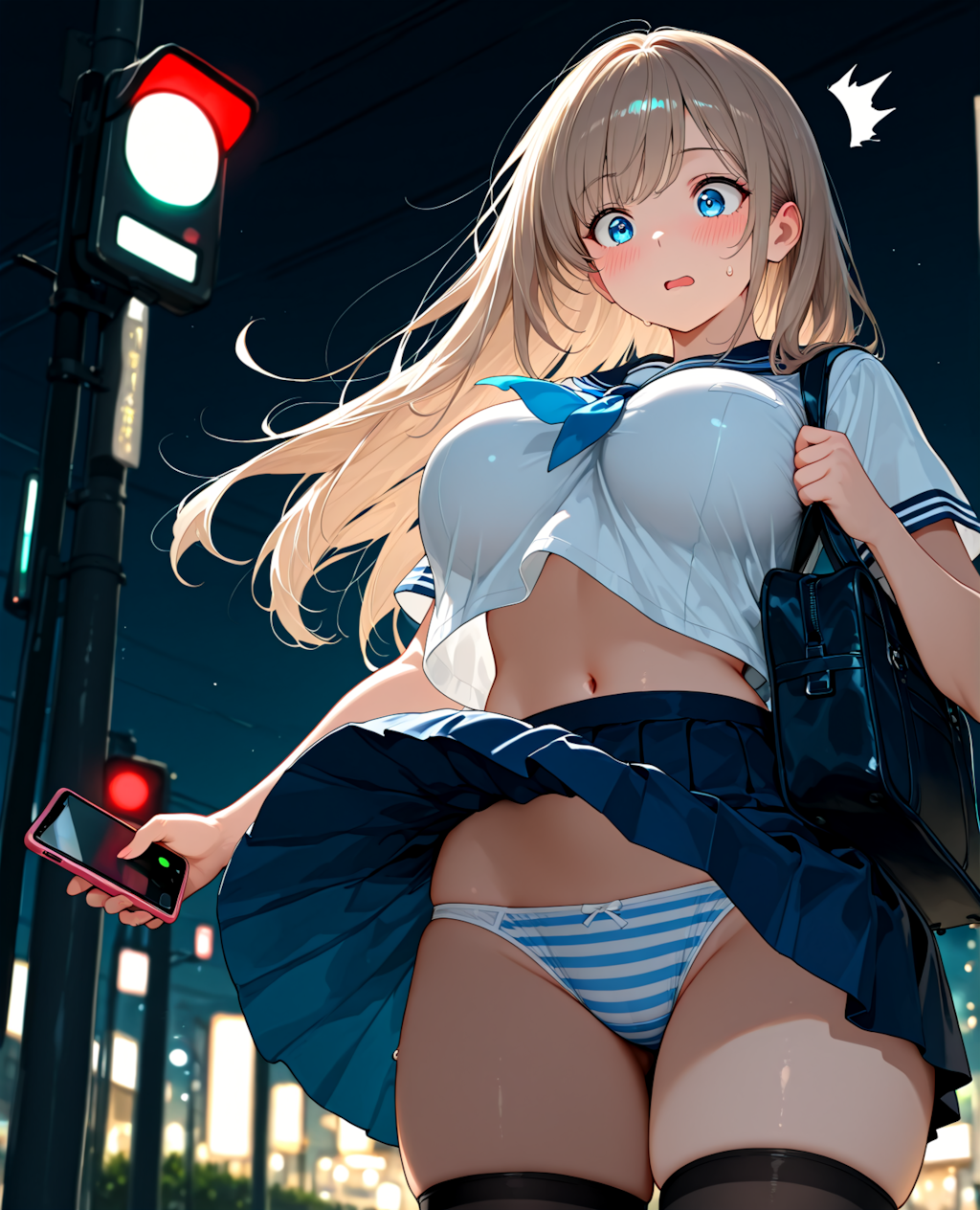夜のパンチラ