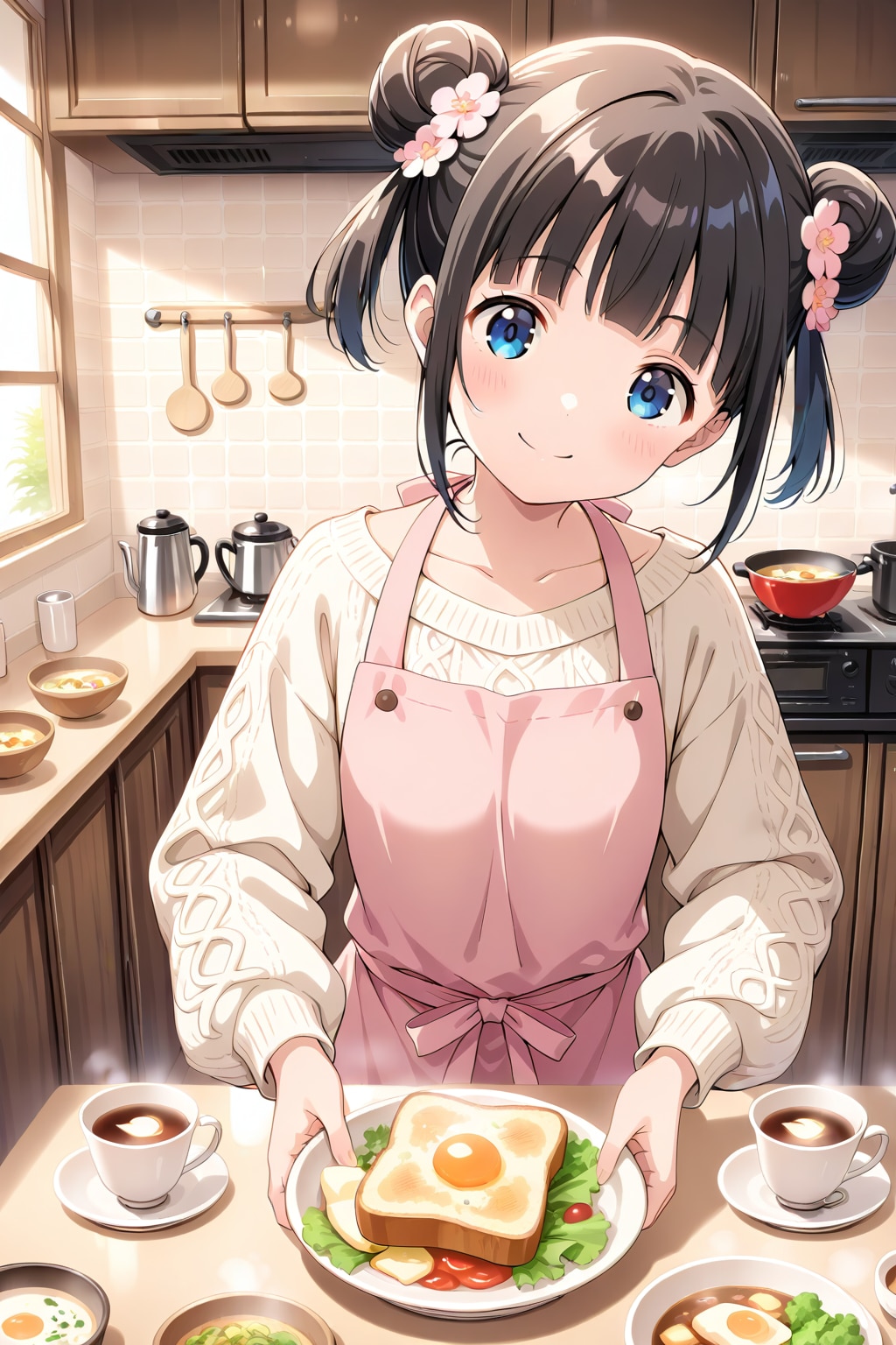 おだんごちゃん🍡✨と朝ごはん🍚✨　12/15 | の人気AIイラスト・グラビア