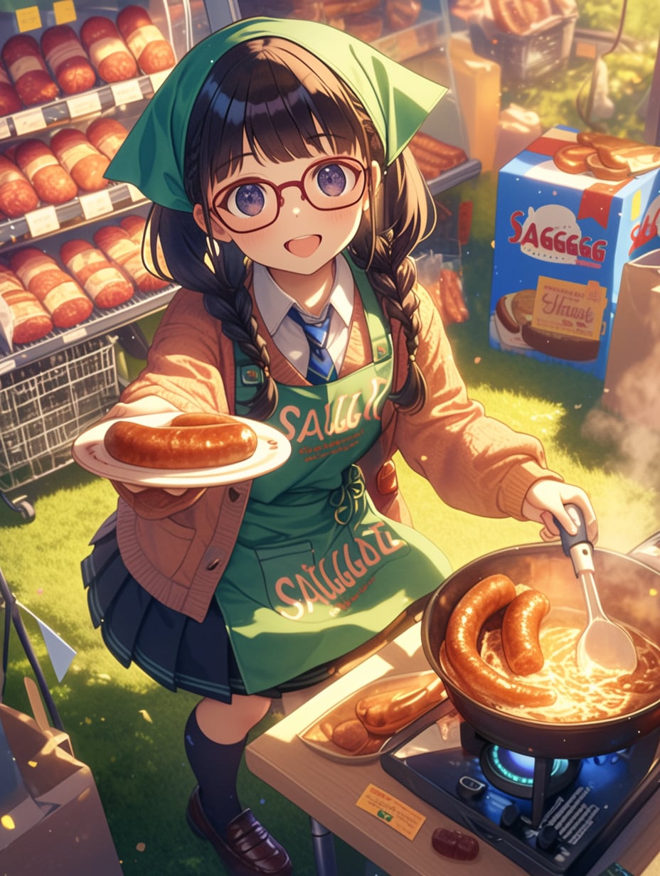 ソーセージの試食やってまーす | の人気AIイラスト・グラビア