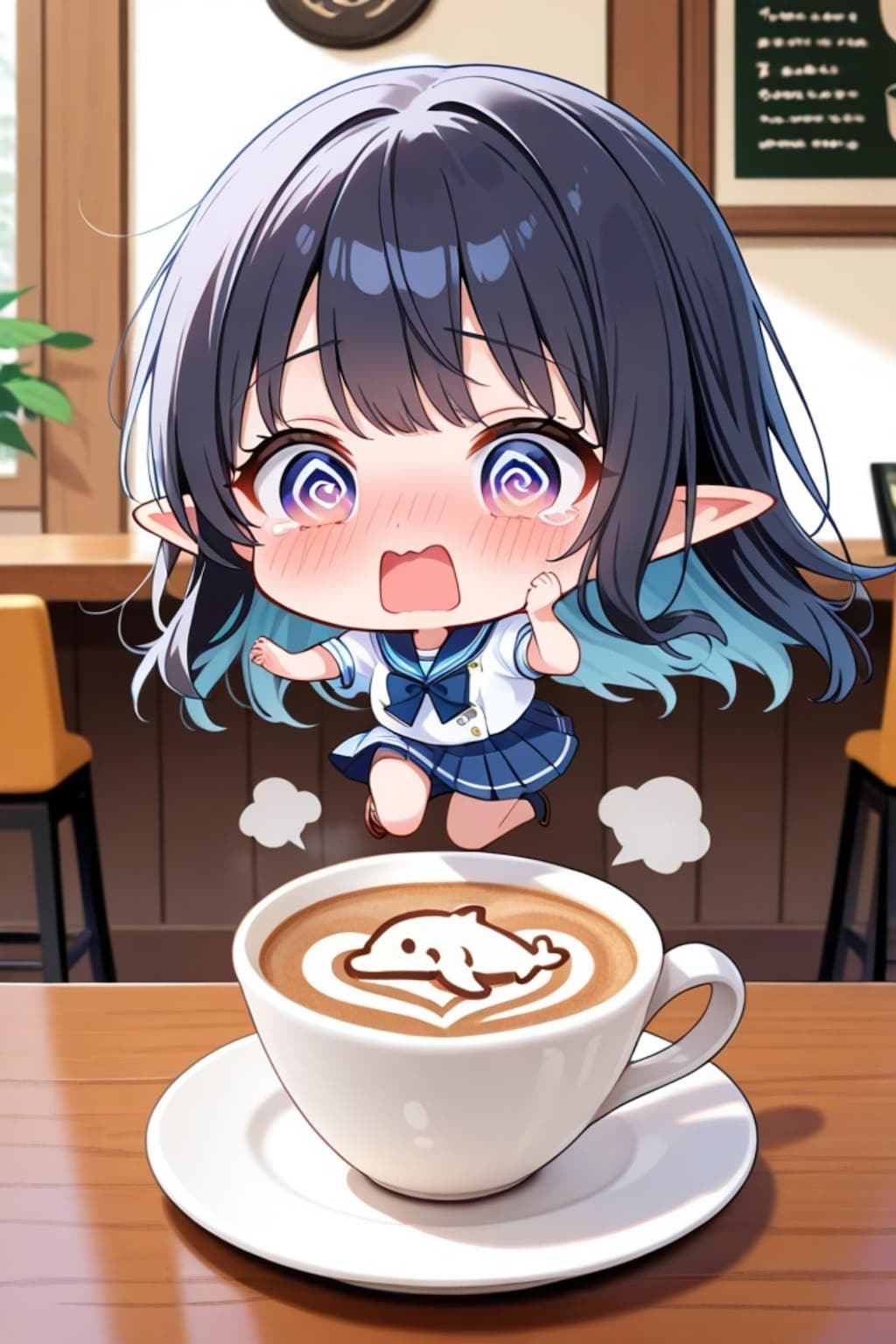 黒髪のエルフちゃん