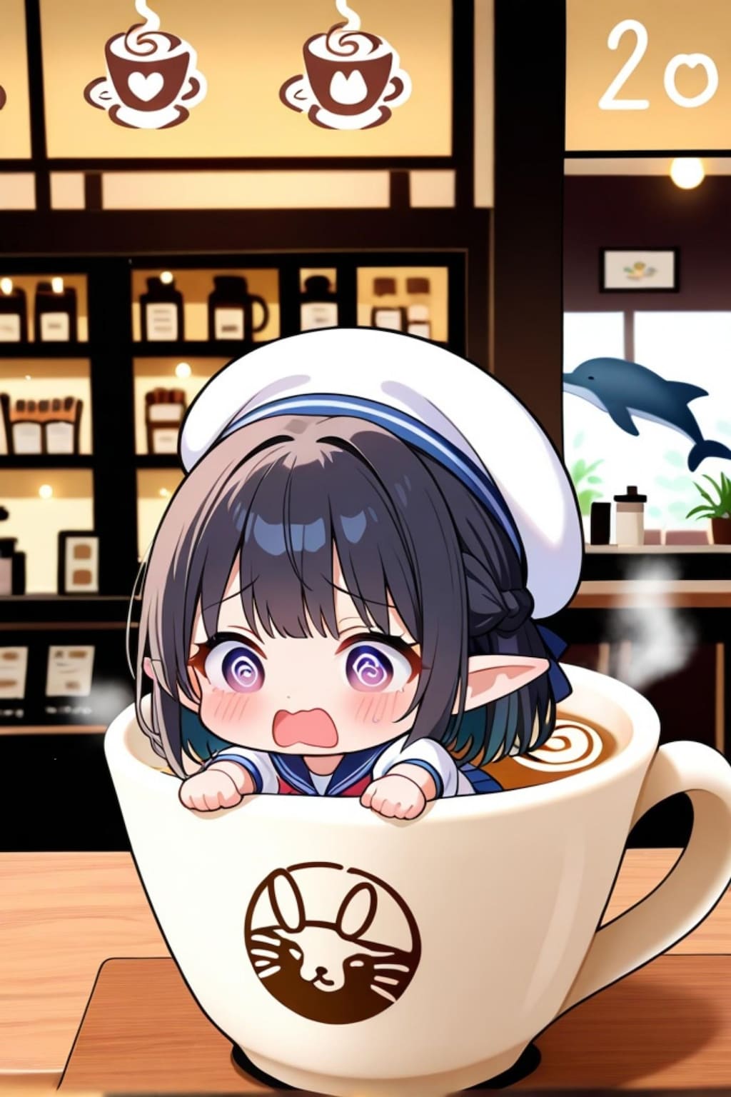 黒髪のエルフちゃん
