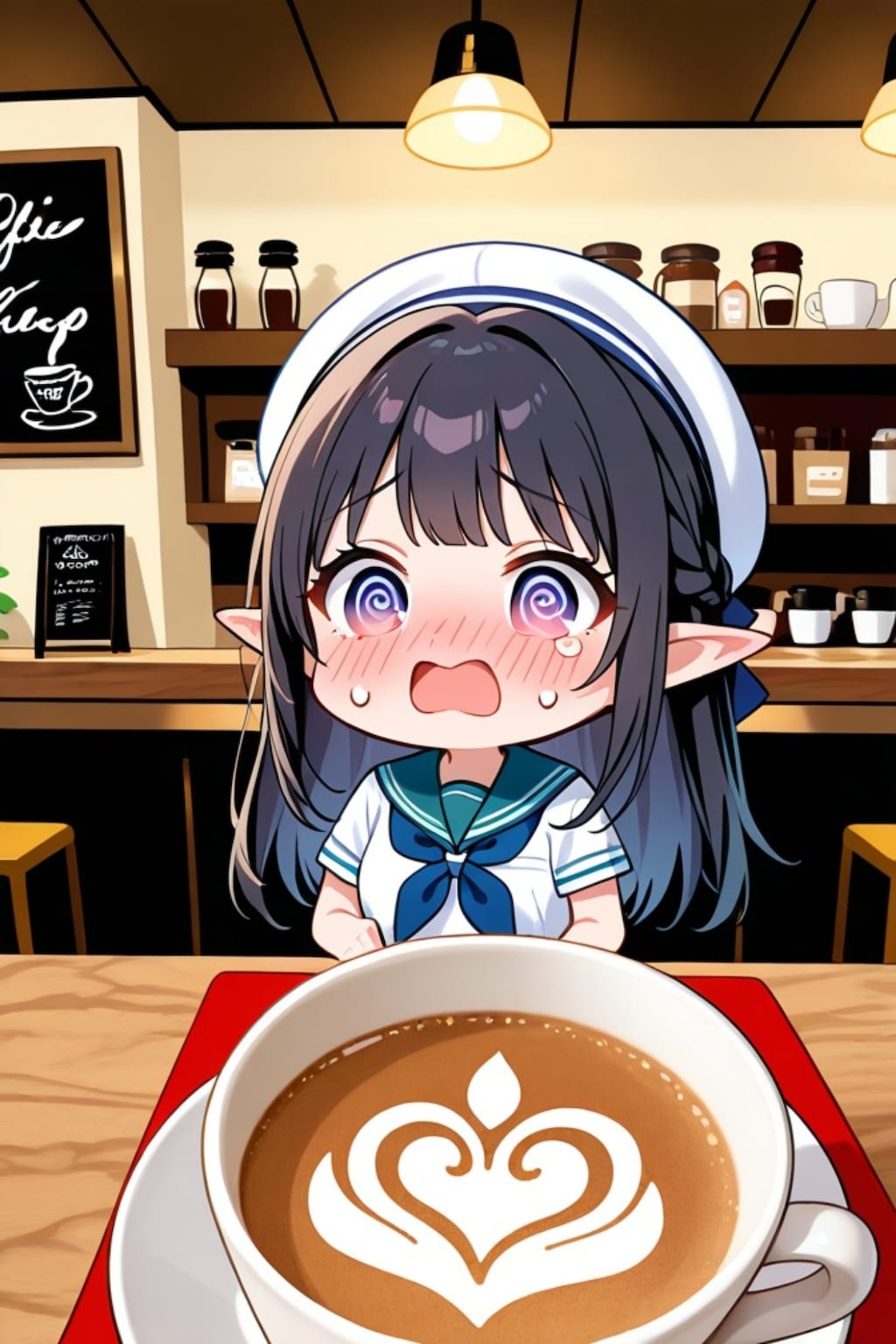 黒髪のエルフちゃん