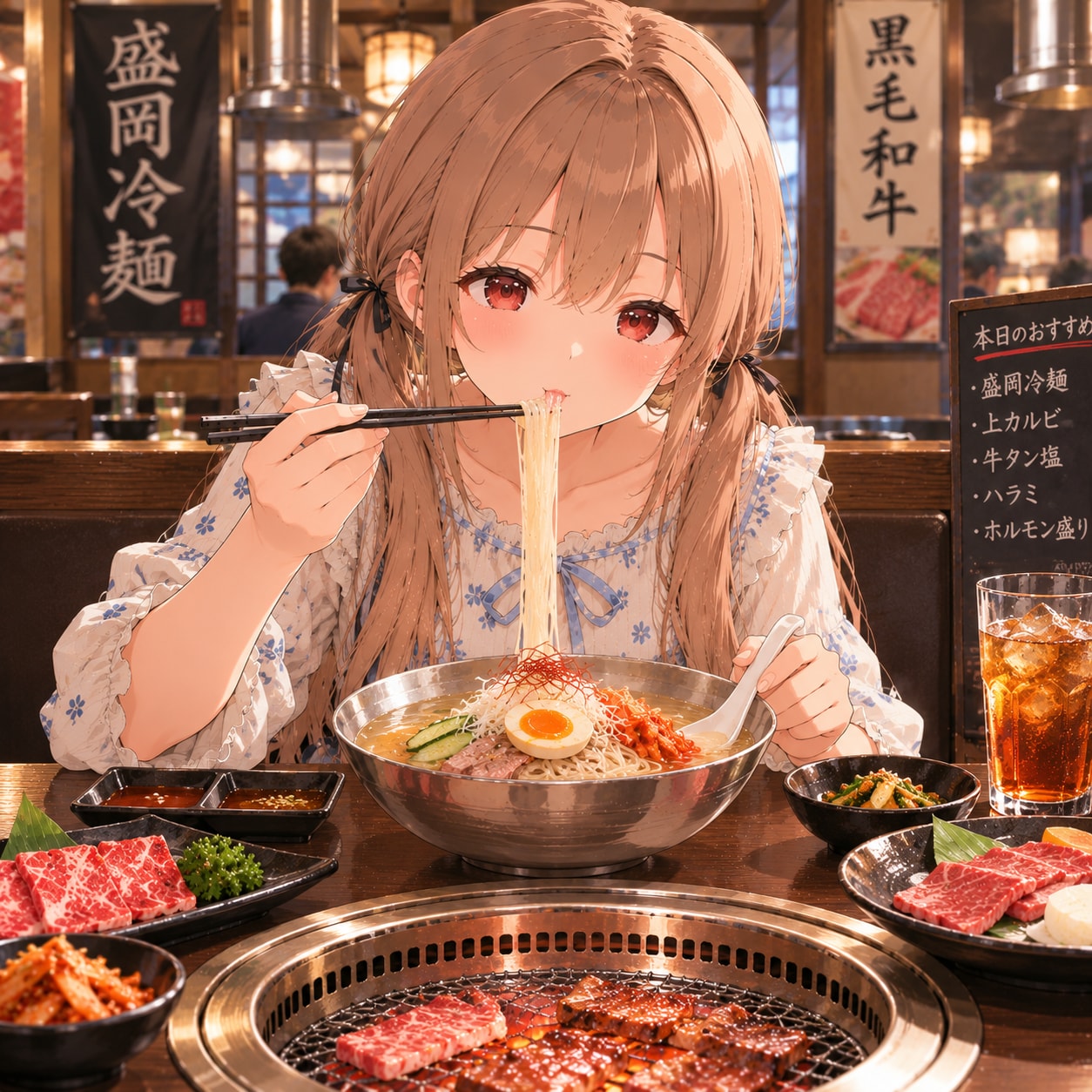 梢とランチ（１０３）盛岡冷麺 | の人気AIイラスト・グラビア