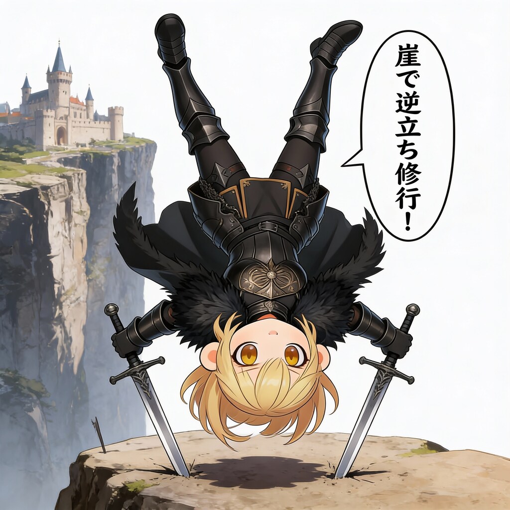 ちびエリザベスの逆立ち修行