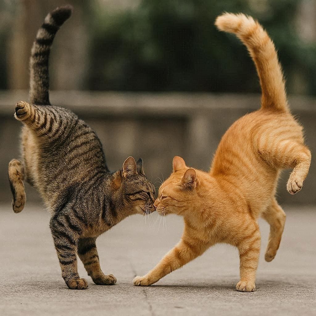 鼻チューする猫