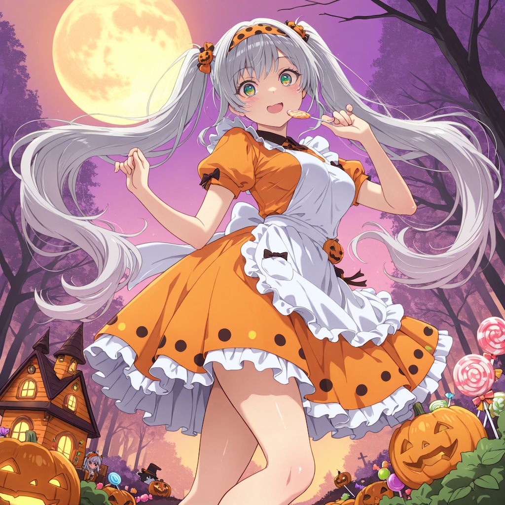 Halloweenエプロンとお菓子のおうち02