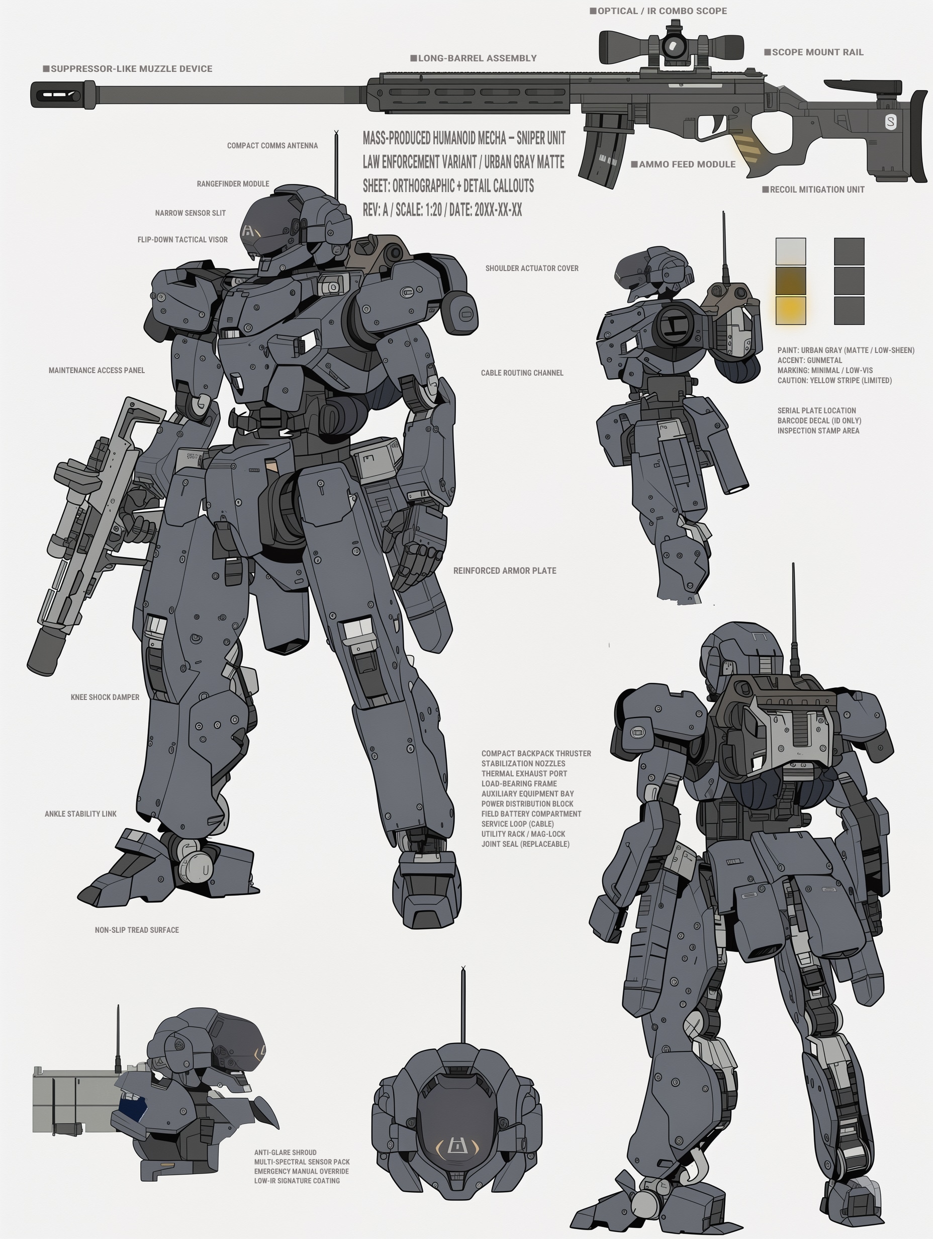 量産狙撃機：設定画 | の人気AIイラスト・グラビア