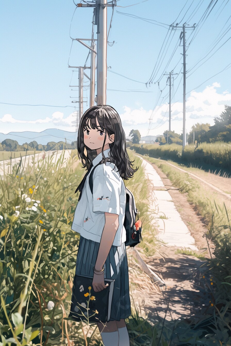 田舎の制服姉さん