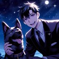 ペットの犬と、黒髪短髪男性★その1-2(9枚) 3枚目