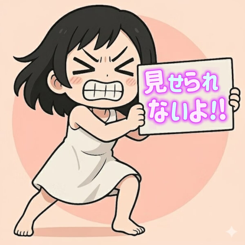 見せられないよ、お借りしました。