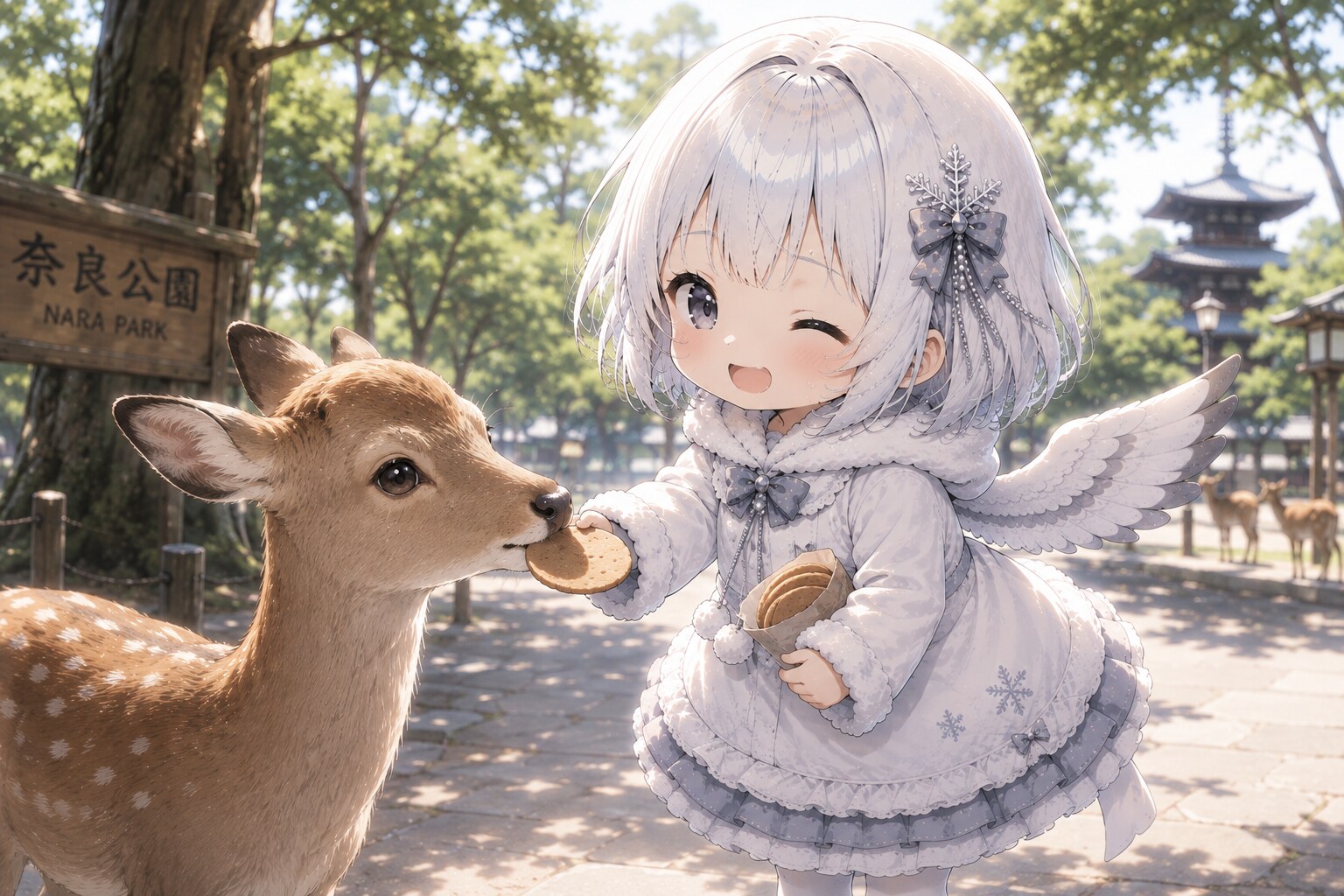しかさんと戯れるシマちゃん | の人気AIイラスト・グラビア