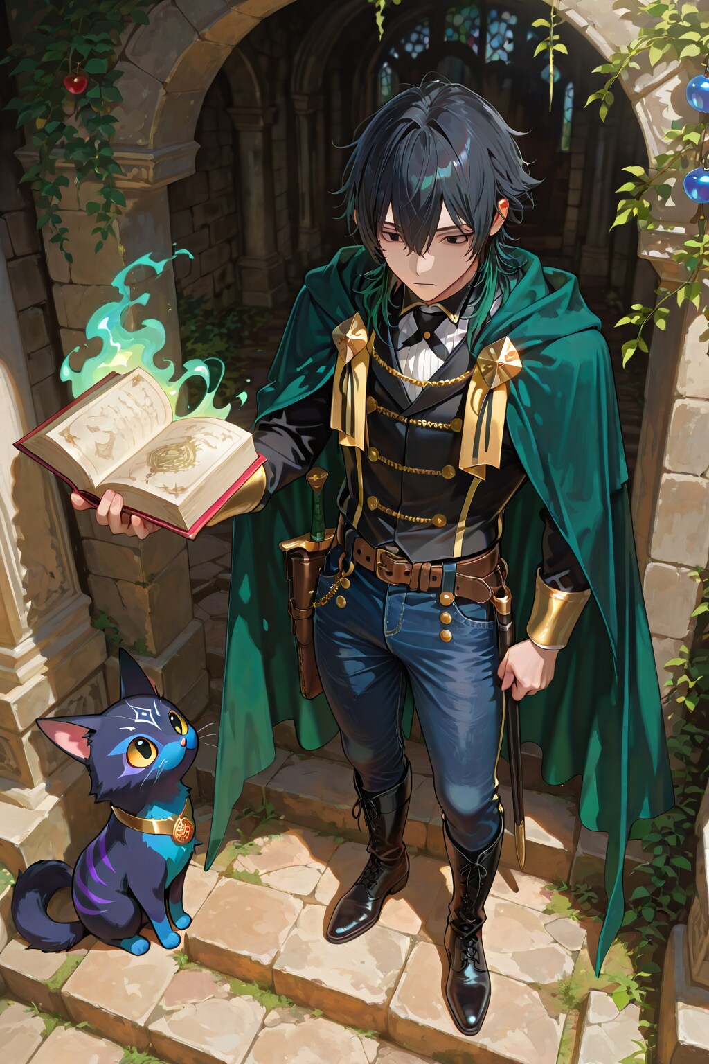大きな青年男性魔導師26.5.29-3 | の人気AIイラスト・グラビア