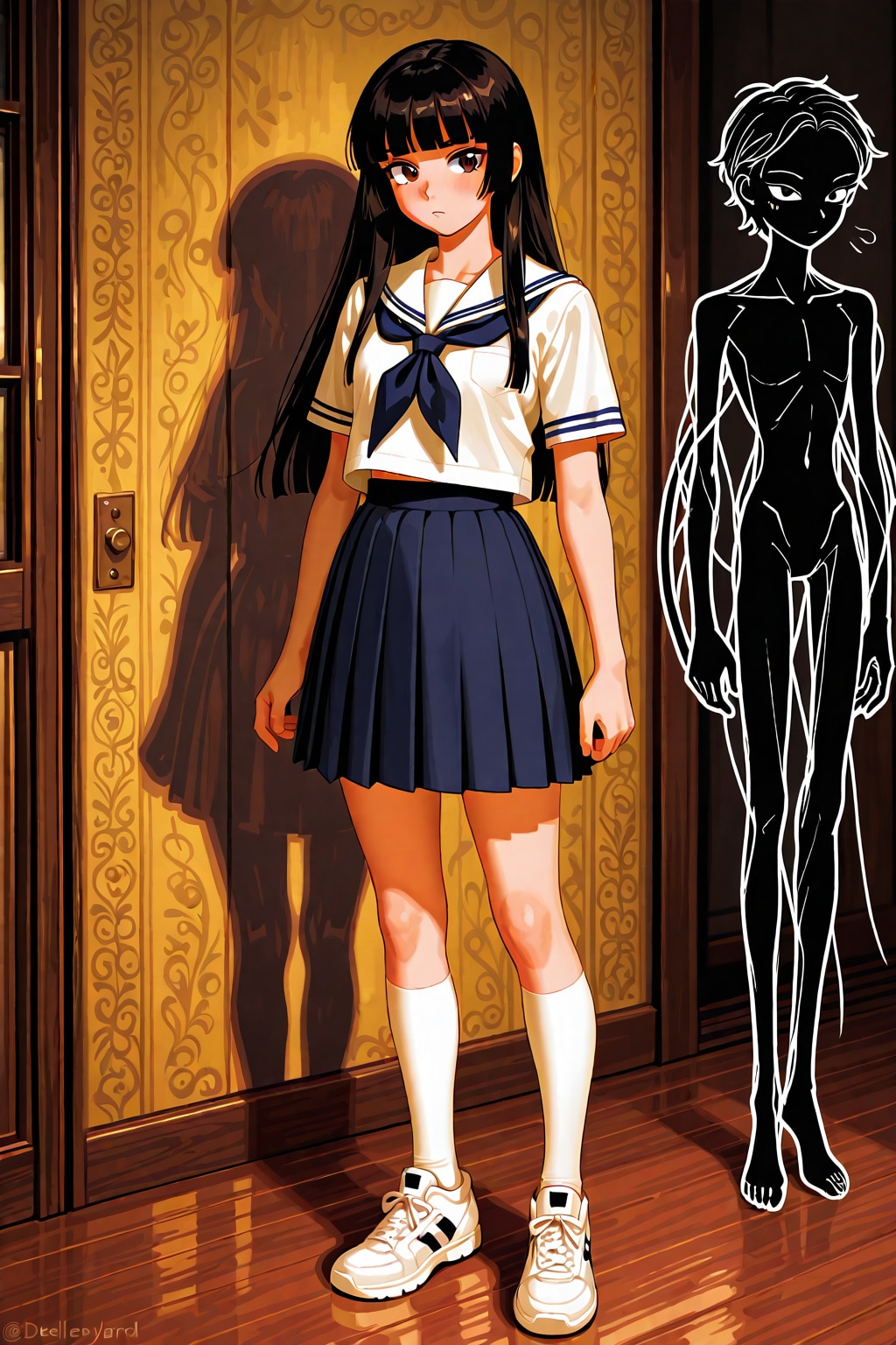 線画指定の「おまけ」を油彩画指定にして描画
