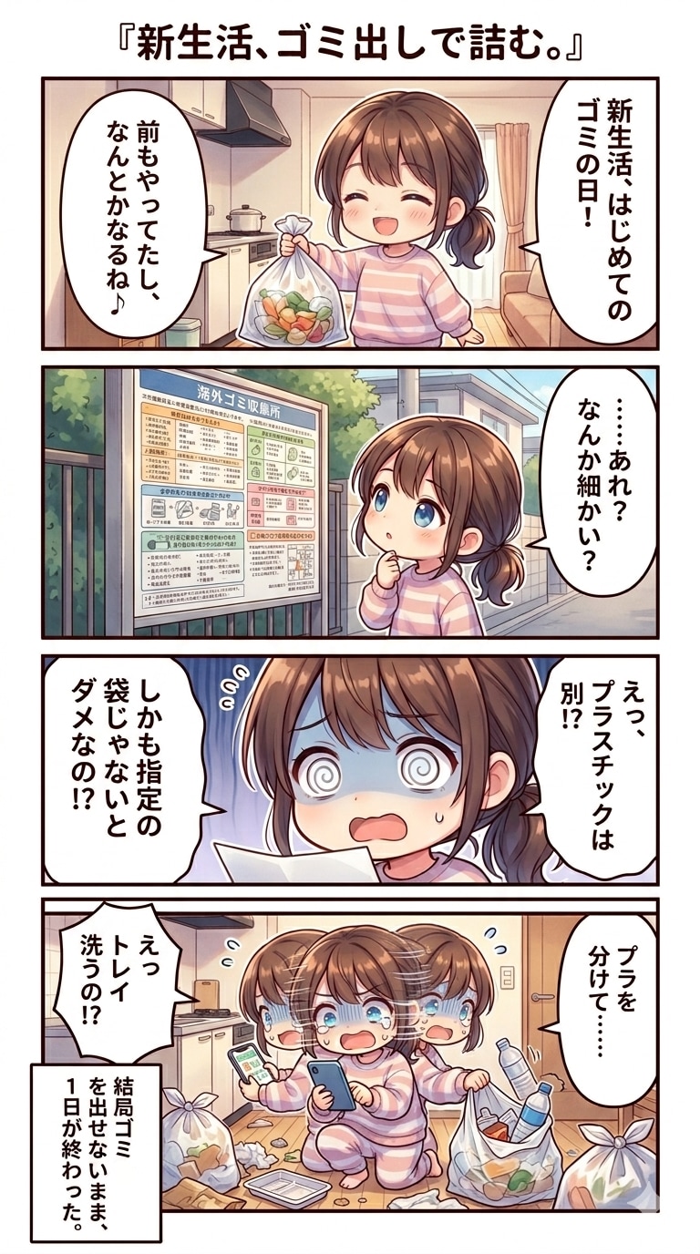 『新生活、ゴミ出しで詰む。』 | の人気AIイラスト・グラビア