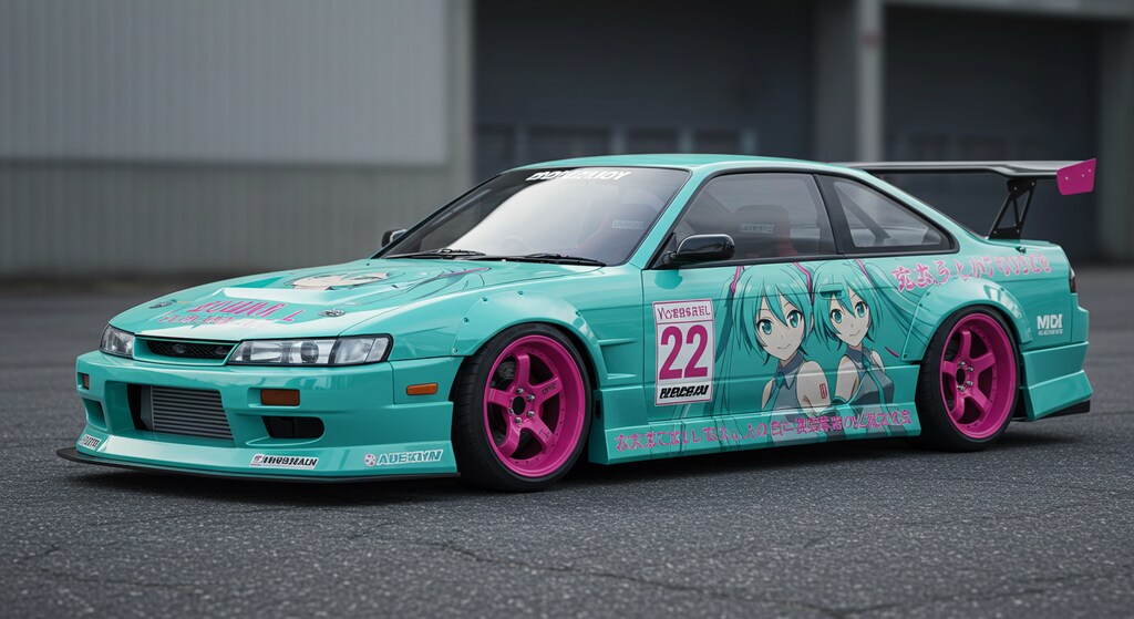 S14シルビア初音ミク痛車